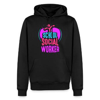 Schulsozialarbeiter Schulsozialarbeit Schule - Männer Premium Bio Hoodie - Schwarz - Vorne - Nico (187cm)