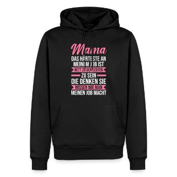 Mutter Mama - Männer Premium Bio Hoodie - Schwarz - Vorne - Nico (187cm)