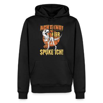 Halloween Kostüm | Skelett Dino Horror-Kostüm - Männer Premium Bio Hoodie - Schwarz - Vorne - Nico (187cm)