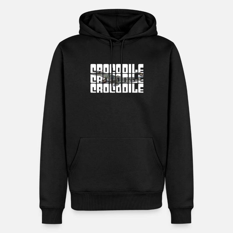 Krokodil - Männer Premium Bio Hoodie - Schwarz