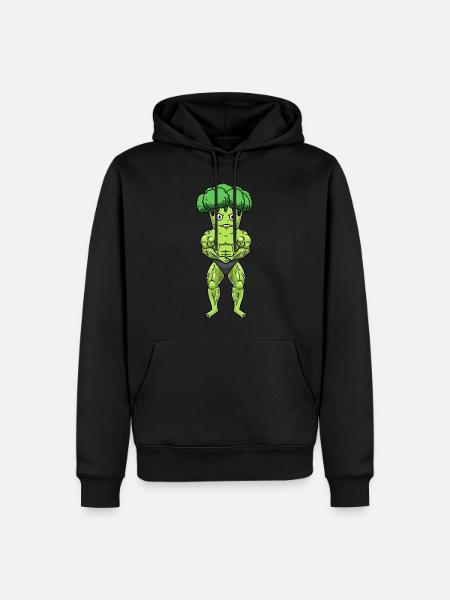 Broccoli Fitness Gym Motivation - Men’s Premium Organic Hoodie - black