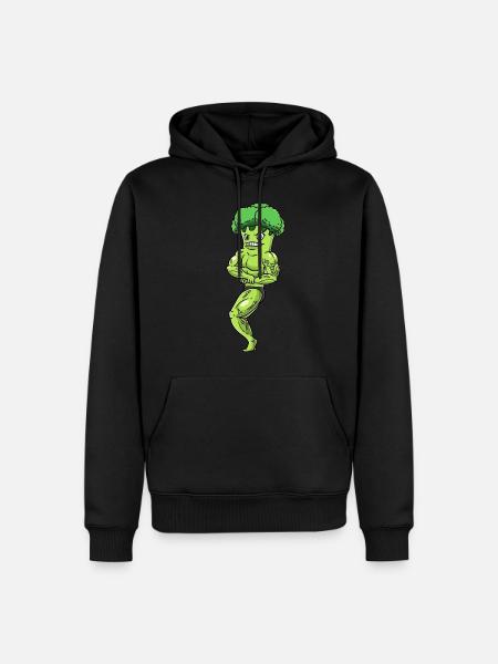Broccoli Fitness Gym Motivation - Men’s Premium Organic Hoodie - black