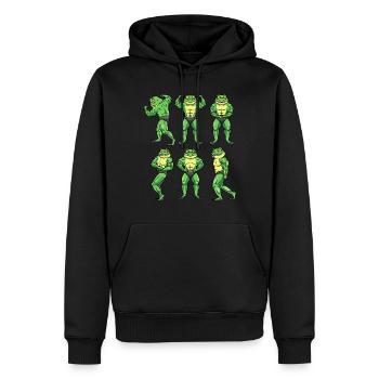 Frog Fitness Gym Motivation - Sweat à capuche Premium bio Homme - noir - Devant - Nico (187cm)