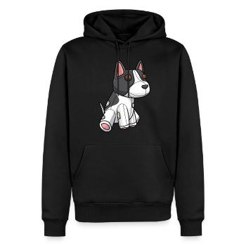 Rat Terrier Hund Kuscheltier - Männer Premium Bio Hoodie - Schwarz - Vorne - Nico (187cm)