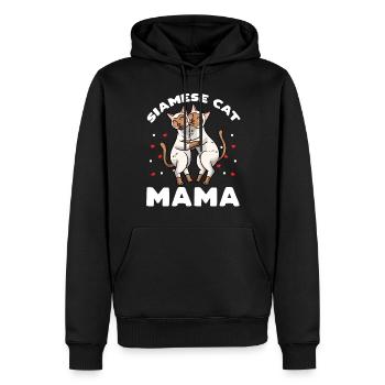 Siamkatze Mama Mese Mama - Männer Premium Bio Hoodie - Schwarz - Vorne - Nico (187cm)