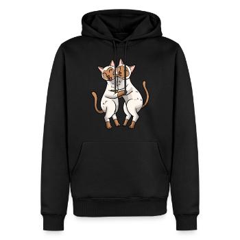 Siamkatze Katze Liebhaber - Männer Premium Bio Hoodie - Schwarz - Vorne - Nico (187cm)