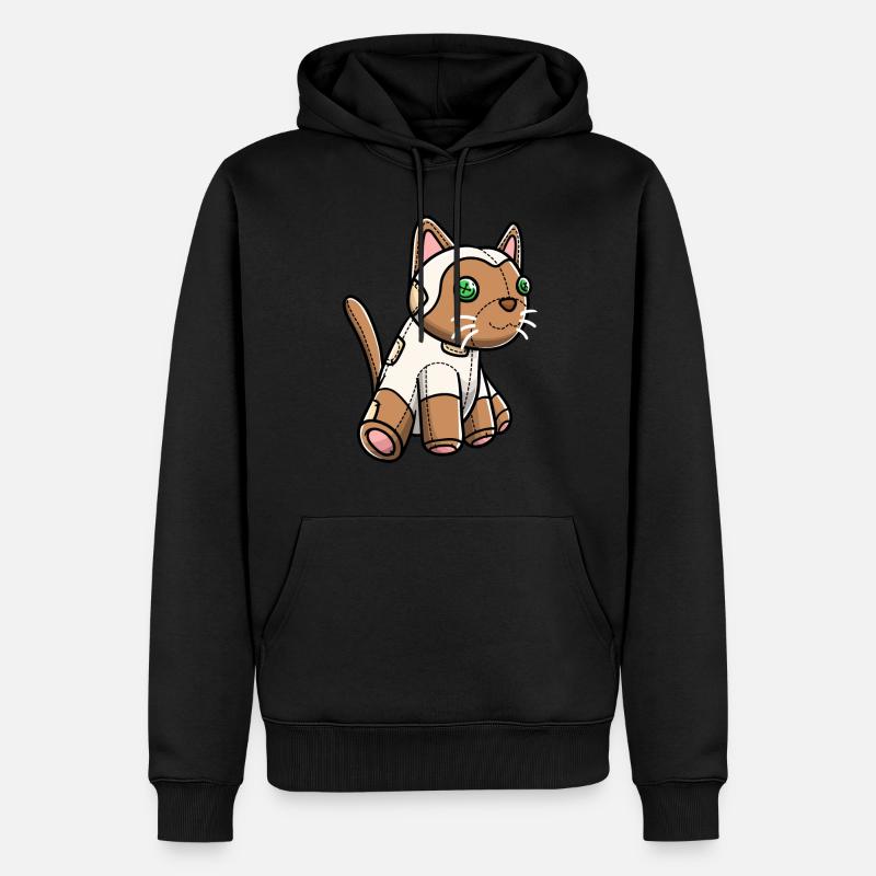 Siamkatze Katze Kuscheltier - Männer Premium Bio Hoodie - Schwarz