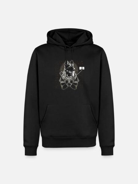 Hundeliebhaber Deutscher Schäferhund Lustig Altes Ägypten Anub - Männer Premium Bio Hoodie - Schwarz