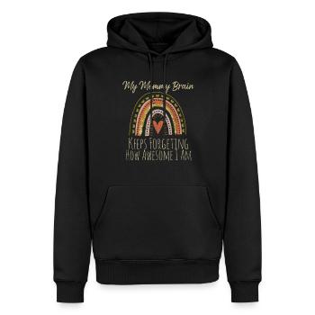 Motherhood Bohemian Rainbow Mother's Day Amazing M - Men’s Premium Organic Hoodie - black - Front - Nico (187cm)