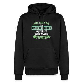 Was sagen Sie als Unbeteiligter Thema Motivation - Männer Premium Bio Hoodie - Schwarz - Vorne - Nico (187cm)