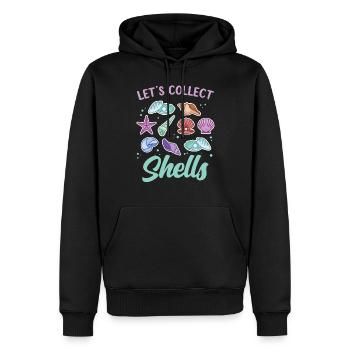 Collectons des coquillages Shell Shell Collector - Sweat à capuche Premium bio Homme - noir - Devant - Nico (187cm)