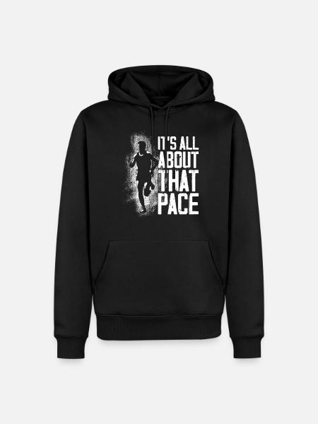 Running Runner Half Marathon - Männer Premium Bio Hoodie - Schwarz