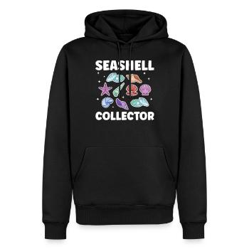 Collecteurs de coquillages Les collecteurs de moules ramassent les moules - Sweat à capuche Premium bio Homme - noir - Devant - Nico (187cm)