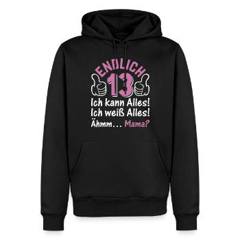 Endlich 13 Ich Kann Alles - 13 Jahre Teenager 13. - Männer Premium Bio Hoodie - Schwarz - Vorne - Nico (187cm)