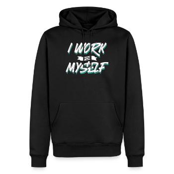 Ich Arbeite Für Mich Selbst Unternehmer Gründer - Männer Premium Bio Hoodie - Schwarz - Vorne - Nico (187cm)