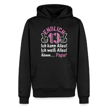 Endlich 13 Ich Kann Alles I 13 Jahre Mädchen 13. G - Männer Premium Bio Hoodie - Schwarz - Vorne - Nico (187cm)