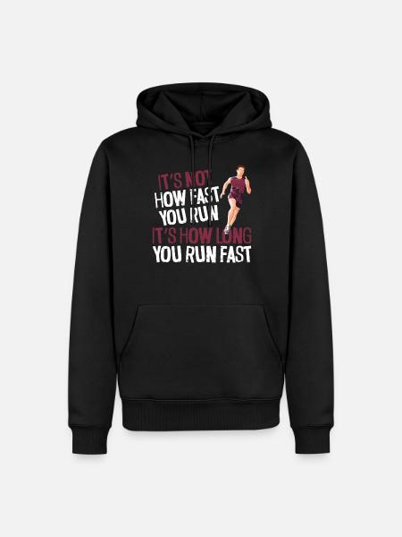 Running Runner Semi-Marathon - Sweat à capuche Premium bio Homme - noir