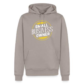 Propriétaire de petite entreprise PDG Fondateur Propriétaire - Sweat à capuche Premium bio Homme - taupe - Devant - Nico (187cm)