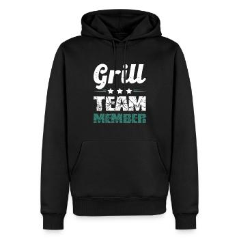 Grill Team - Männer Premium Bio Hoodie - Schwarz - Vorne - Nico (187cm)