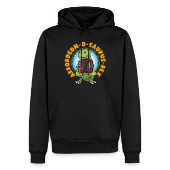 Akkordeon O Saurus Rex Akkordeonspieler - Männer Premium Bio Hoodie - Schwarz - Vorne - Nico (187cm)