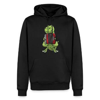Instrument d’accordéon T-Rex Dinosaur - Sweat à capuche Premium bio Homme - noir - Devant - Nico (187cm)