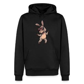 Esel Tanzt Mit Sonnenbrille Tanztänzerin - Männer Premium Bio Hoodie - Schwarz - Vorne - Nico (187cm)
