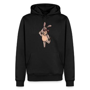 Esel Tanzt Mit Sonnenbrille Tanztänzerin - Männer Premium Bio Hoodie - Schwarz - Vorne - Nico (187cm)