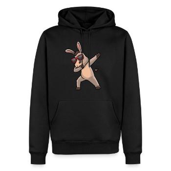 Esel Tanzt Mit Sonnenbrille Tanztänzerin - Männer Premium Bio Hoodie - Schwarz - Vorne - Nico (187cm)