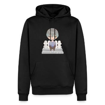 Otaku Anime Garçon - Sweat à capuche Premium bio Homme - noir - Devant - Nico (187cm)