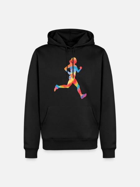 Running Runner Half Marathon Tie - Sweat à capuche Premium bio Homme - noir