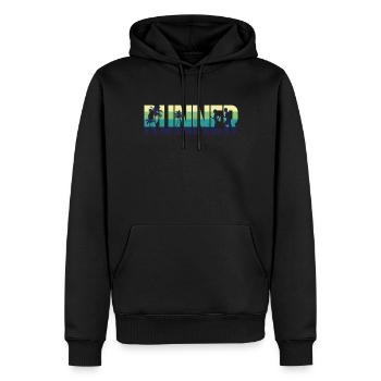 Coureur de course Semi-Marathon Rétro - Sweat à capuche Premium bio Homme - noir - Devant - Nico (187cm)