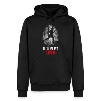 Running Runner Semi-Marathon - Sweat à capuche Premium bio Homme - noir - Devant - Nico (187cm)