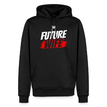 Zukünftige Ehefrau Bräute Braut Party Hochzeit - Männer Premium Bio Hoodie - Schwarz - Vorne - Nico (187cm)