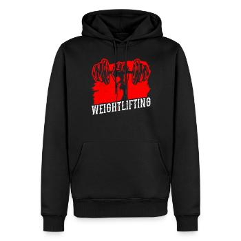 Gewichtheben Fitness Workout Gewichtheber Gym - Männer Premium Bio Hoodie - Schwarz - Vorne - Nico (187cm)