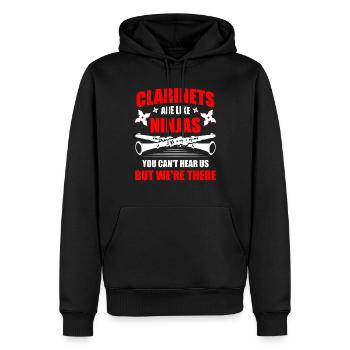 Klarinetten Sind Wie Ninjas Musiker-musical - Männer Premium Bio Hoodie - Schwarz - Vorne - Nico (187cm)