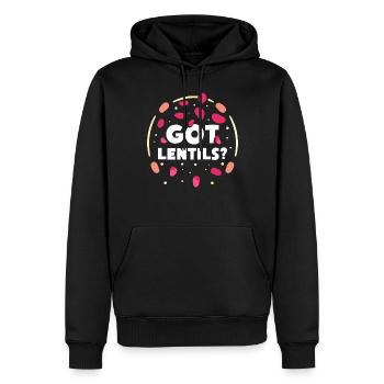 Lentils have lovers Lentil soup food lentil - Men’s Premium Organic Hoodie - black - Front - Nico (187cm)