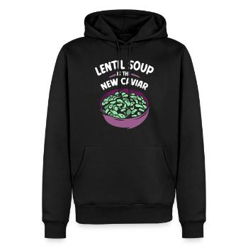 Linsensuppe Ist Der Neue Kaviar Linse Linsen - Männer Premium Bio Hoodie - Schwarz - Vorne - Nico (187cm)