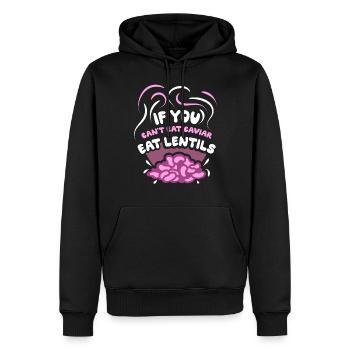 Wenn Du Keinen Kaviar Essen Kannst Esse Linsen - Männer Premium Bio Hoodie - Schwarz - Vorne - Nico (187cm)