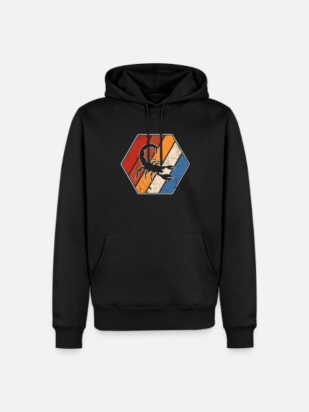 Scorpio Retro - Men’s Premium Organic Hoodie - black