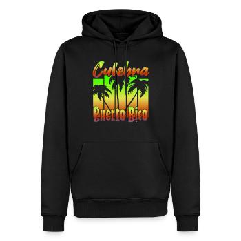 Culebra Porto Rico - Sweat à capuche Premium bio Homme - noir - Devant - Nico (187cm)
