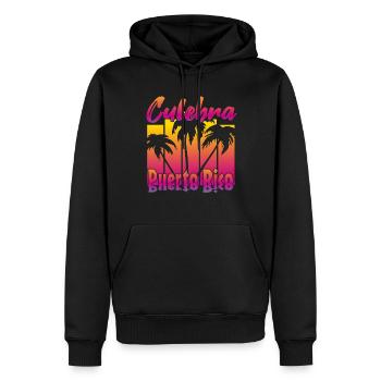 Culebra Porto Rico - Sweat à capuche Premium bio Homme - noir - Devant - Nico (187cm)