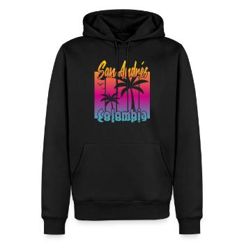 San Andrés Colombia - Männer Premium Bio Hoodie - Schwarz - Vorne - Nico (187cm)
