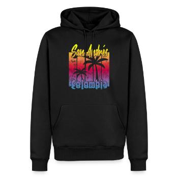 San Andrés Colombia - Männer Premium Bio Hoodie - Schwarz - Vorne - Nico (187cm)