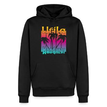 Utila Honduras - Sweat à capuche Premium bio Homme - noir - Devant - Nico (187cm)