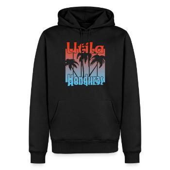 Utila Honduras - Sweat à capuche Premium bio Homme - noir - Devant - Nico (187cm)