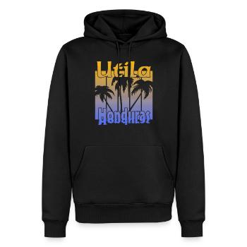 Utila Honduras - Sweat à capuche Premium bio Homme - noir - Devant - Nico (187cm)