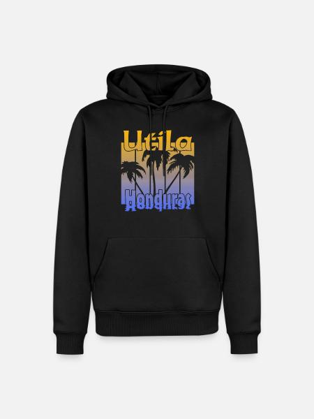 Utila Honduras - Männer Premium Bio Hoodie - Schwarz