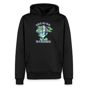 Decrime Nature Champignon Magique Coloré Trippy - Sweat à capuche Premium bio Homme - noir - Devant - Nico (187cm)