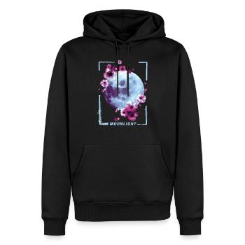Moonlight Japanese Painting Retro Graphics - Sweat à capuche Premium bio Homme - noir - Devant - Nico (187cm)