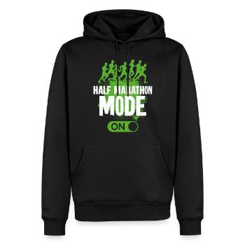 Running Runner Half Marathon - Männer Premium Bio Hoodie - Schwarz - Vorne - Nico (187cm)